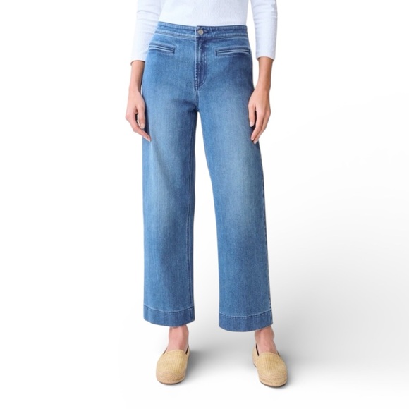 J. McLaughlin Denim - J.McLaughlin Hadleigh Wide Leg Denim Trousers Jeans Size 12